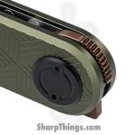 Vosteed - VOSA3724 - Corgi V - Folding Knife - 14C28N Copper Dune Drop Point - Aluminum - Green - Image 5