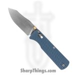 Vosteed - VOSA4112 - Vombat - Folding Knife - 14C28N Satin Clip Point - G10 - Blue
