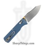 Vosteed - VOSA4112 - Vombat - Folding Knife - 14C28N Satin Clip Point - G10 - Blue - Image 2