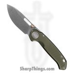 Vosteed - VOSA4602 - Zander - Folding Knife - S35VN Stonewash Drop Point - Aluminum - Green
