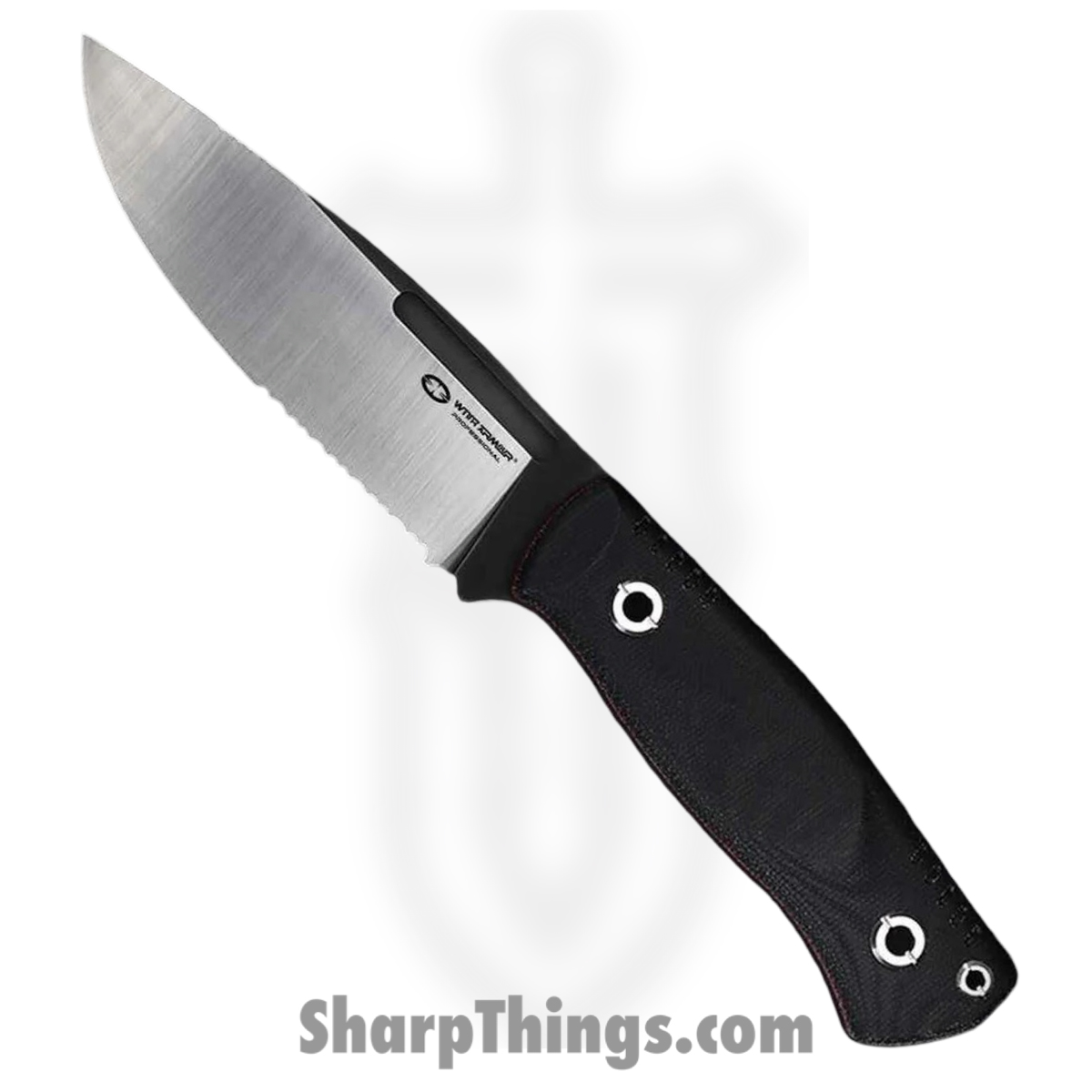 WA2301-110BK_1.jpg WithArmour - WA2301-110BK - Mercenary - Fixed Blade Knife - 12C27 Two Tone Drop Point P/S - Micarta G10 - Black Red - Image 1