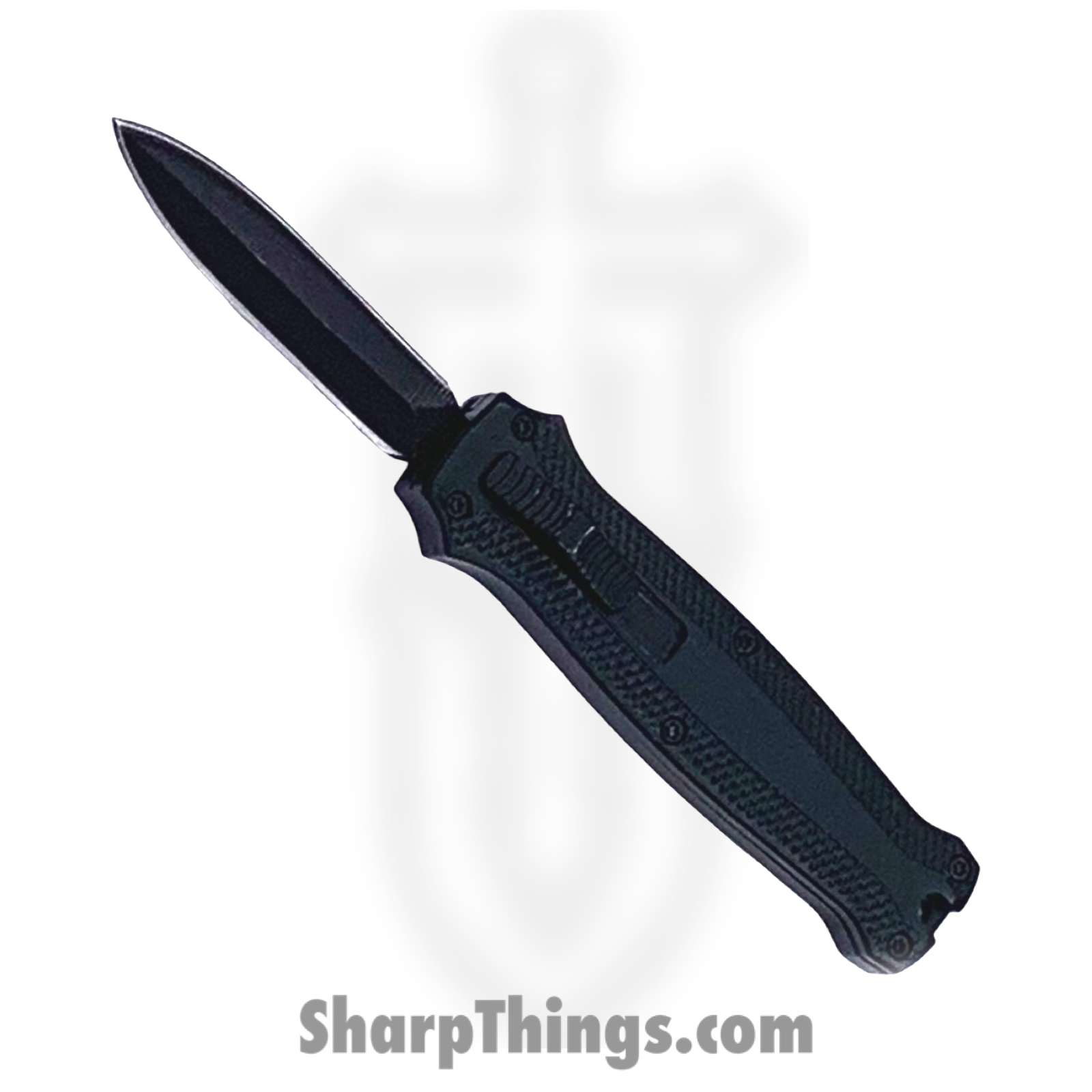 WNS-A705-BK_1.png Atomic Knives - WNS-A705-BK - Micro Cali 2 - OTF Auto - D2 Coated Dagger - Aluminum - Black - Image 1
