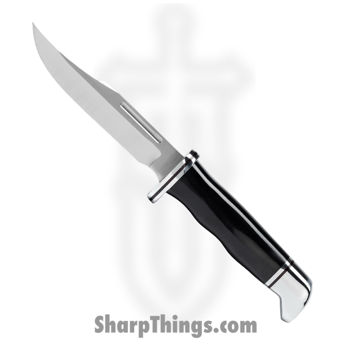 a037a6f8-e9b4-41af-b171-96409fb8abbf_BU117BKS_1.jpg Buck - BU117BKS - Brahma - Fixed Blade Knife - 420 HC Satin Clip Point - Phenolic - Black - Image 1