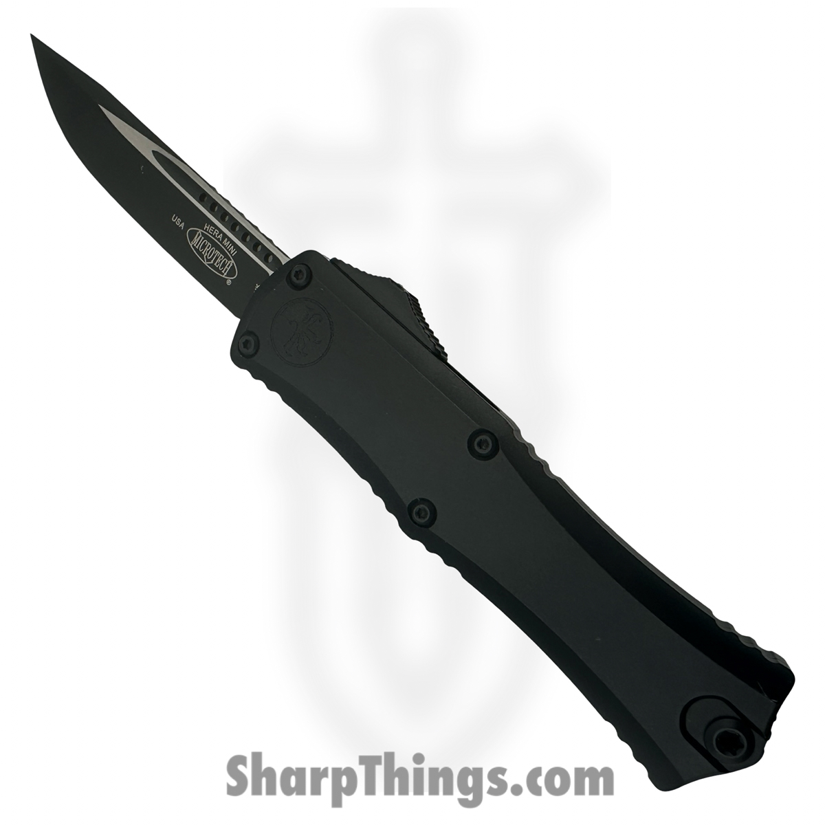 a6bc9635-c1a1-4695-9826-fa8221df0899_1703M-1T_1.jpg Microtech - 1703M-1T - Hera II Mini - OTF Auto - M390MK Coated S/E - 6061-T6 Aluminum - Black - Image 1