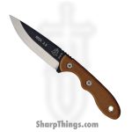 Tops - TPMSK25 - Mini Scandi - Fixed Blade Knife - 1095 HC Two Tone Drop Point - Micarta - Tan