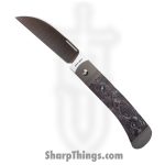Jack Wolf Knives - DIAMO-01-FC-PUR-HAZ - Diamondback Jack - Folding Knife - S90V Satin Sheepsfoot - Fat Carbon - Purple Haze