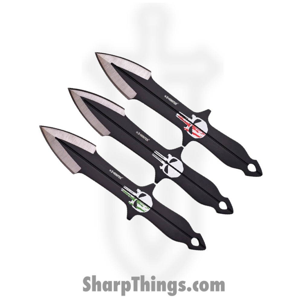 b30173a7-0032-488c-8164-42f4b888bf6f_ZB0893_1.jpg Z-Hunter - ZB0893 - Thrower Set - Fixed Blade Knife - Stainless Two-Tone Black Matte - Stainless - Black - Image 1