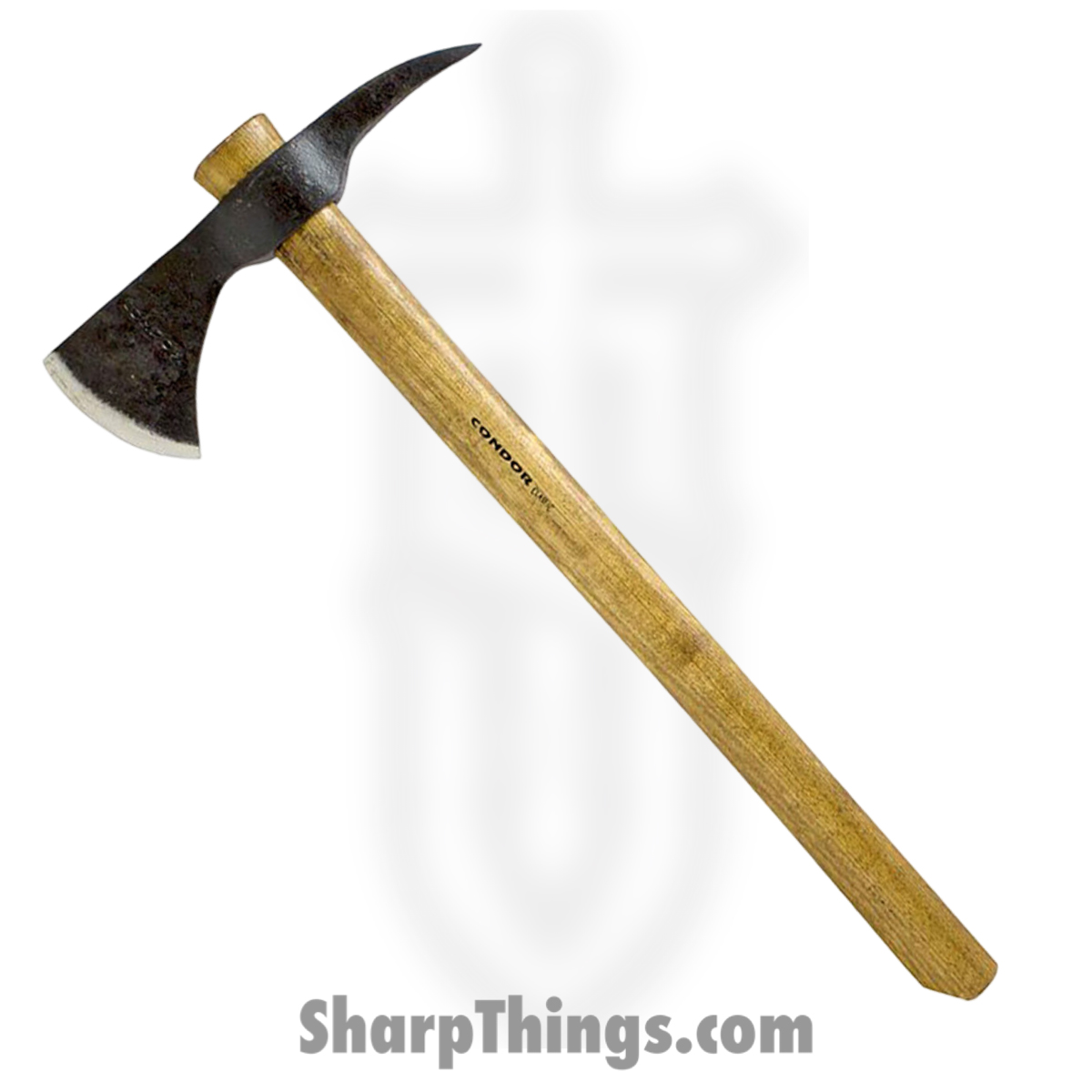 b3dfc82f-5c12-4b24-b80d-008cb6ecf8c3_CTK391618_1.jpg Condor Tool & Knife - CTK391618 - Indian Spike Tomahawk - 1065 HC Satin - American Hickory - Brown - Image 1