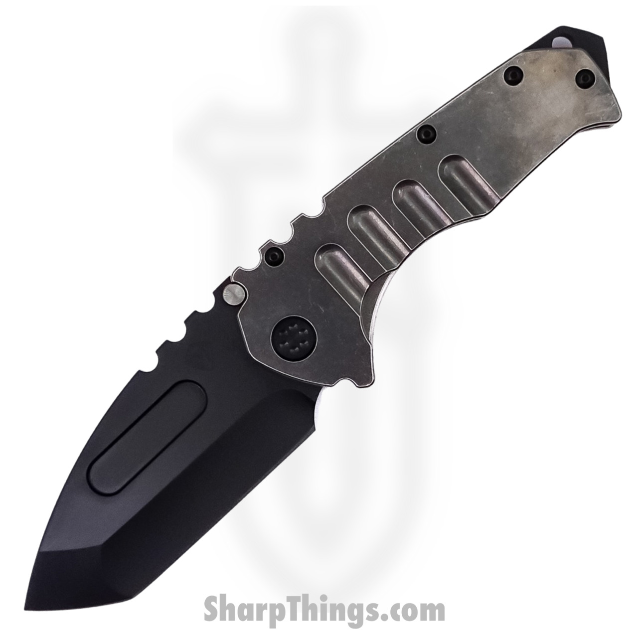 bf1765b9-7006-449b-bd40-5cd1cc1d72e3_MK012MPT-01TM-TPCP-BP_1.jpg Medford Knife - MK012MPT-01TM-TPCP-BP - Praetorian "T" MagnaCut Tanto Folding Knife - Black - Image 1