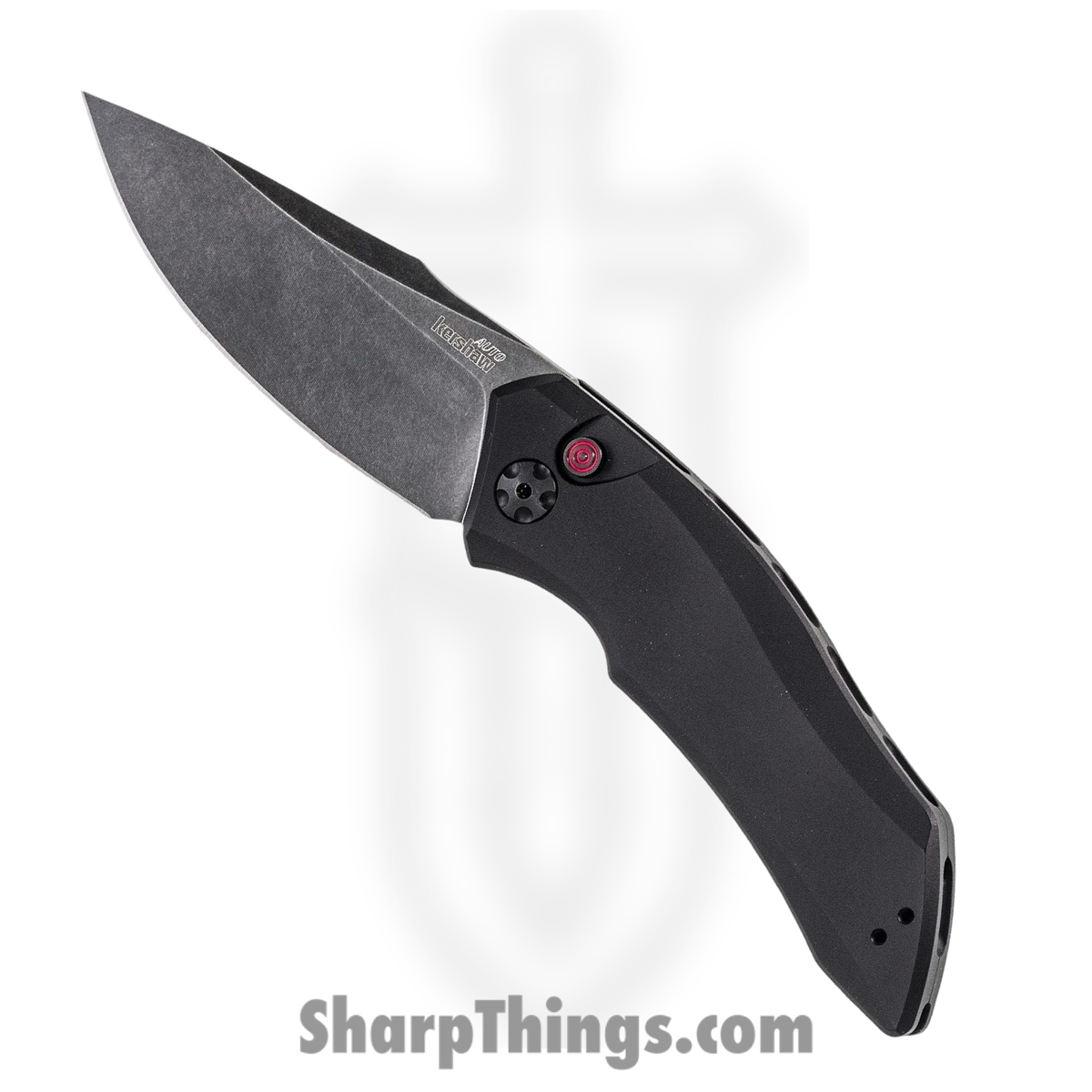 c017d049-7c5f-4a3a-90ea-bc13aac2ff77_KS7100BW_1.jpg Kershaw - KS7100BW - Launch 1 - Automatic Knife - CPM 154 Blackwash Drop Point - Aluminum - Black - Image 1
