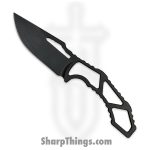 SkyRaider Knives - SRK1-MSTG-DP - Mustang - Fixed Blade Knife - Skeleton - A2 - Coated - Drop Point - Black