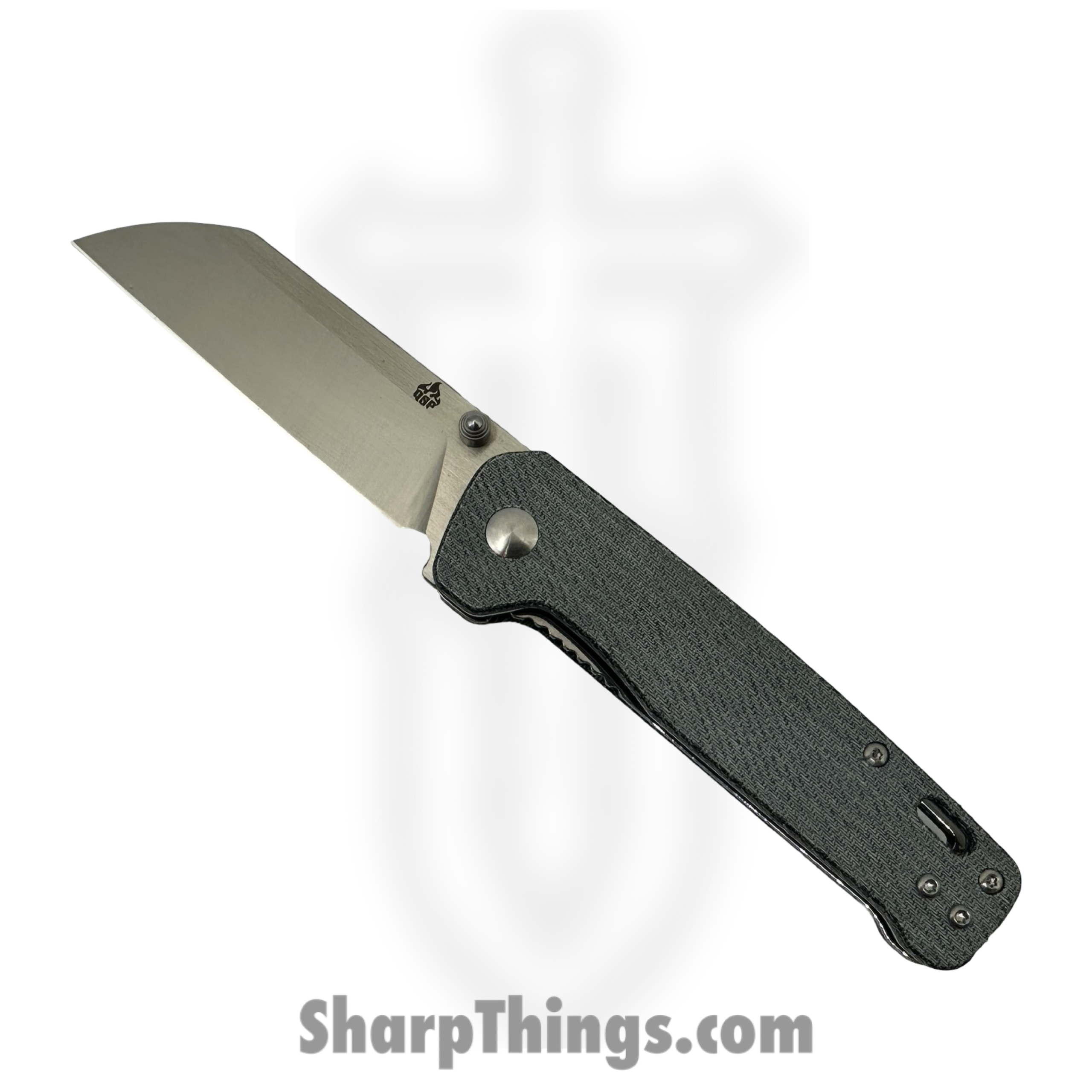 c30c080c-e3d6-4242-bb5d-b075b7d96696_QS130B_1-scaled-1.png QSP - QS130B - Penguin - Folding Knife - D2 Two Tone Sheepsfoot - Linen Micarta - Blue - Image 1