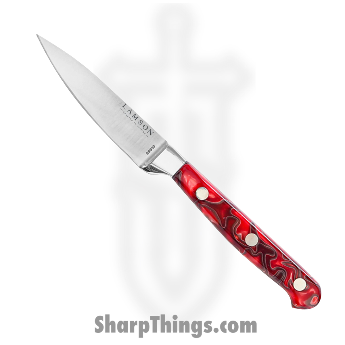 c7cc1090-99c4-4e47-aa37-a9c6fb39910e_59910_1.jpg Lamson - 59910 - 3.5″ Premier Forged Paring Knife - 4116 Polished Spear Point - Acrylic - Fire - Image 1