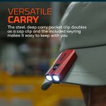 Nebo - NEB-POC-0020 - 1K EDC Pocket Light - Aluminum - Red - Image 4