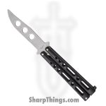 BenchMark - BM006 - Trainer Butterfly - Balisong - Stainless Satin Clip Point - Die Cast Metal - Black