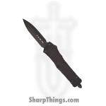 Microtech - 142-1CT-DSH - Combat Troodon Delta Frag Shadow - OTF Auto - DLC Dagger - UTD Milled 6061-T6 Aluminum - Black