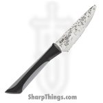 Kai - AB7076 - Luna Citrus with Sheath - Fixed Blade Knife - 1.4116 Stainless Hammered Drop Point - Polymer - Black Gray