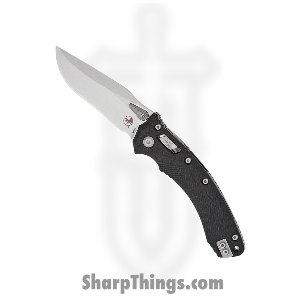 da235498-5951-4d9f-8244-020442d62121_137RL-10FLGTBK_1.jpg Microtech - 137RL-10FLGTBK - Amphibian RAM-LOK - Folding Knife - M390MK Stonewash Clip Point - Fluted G10 - Black - Image 1