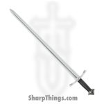 Cold Steel - CS88NOR - Norman Sword - Fixed Blade Knife - 1055 HC Polished - Leather - Black