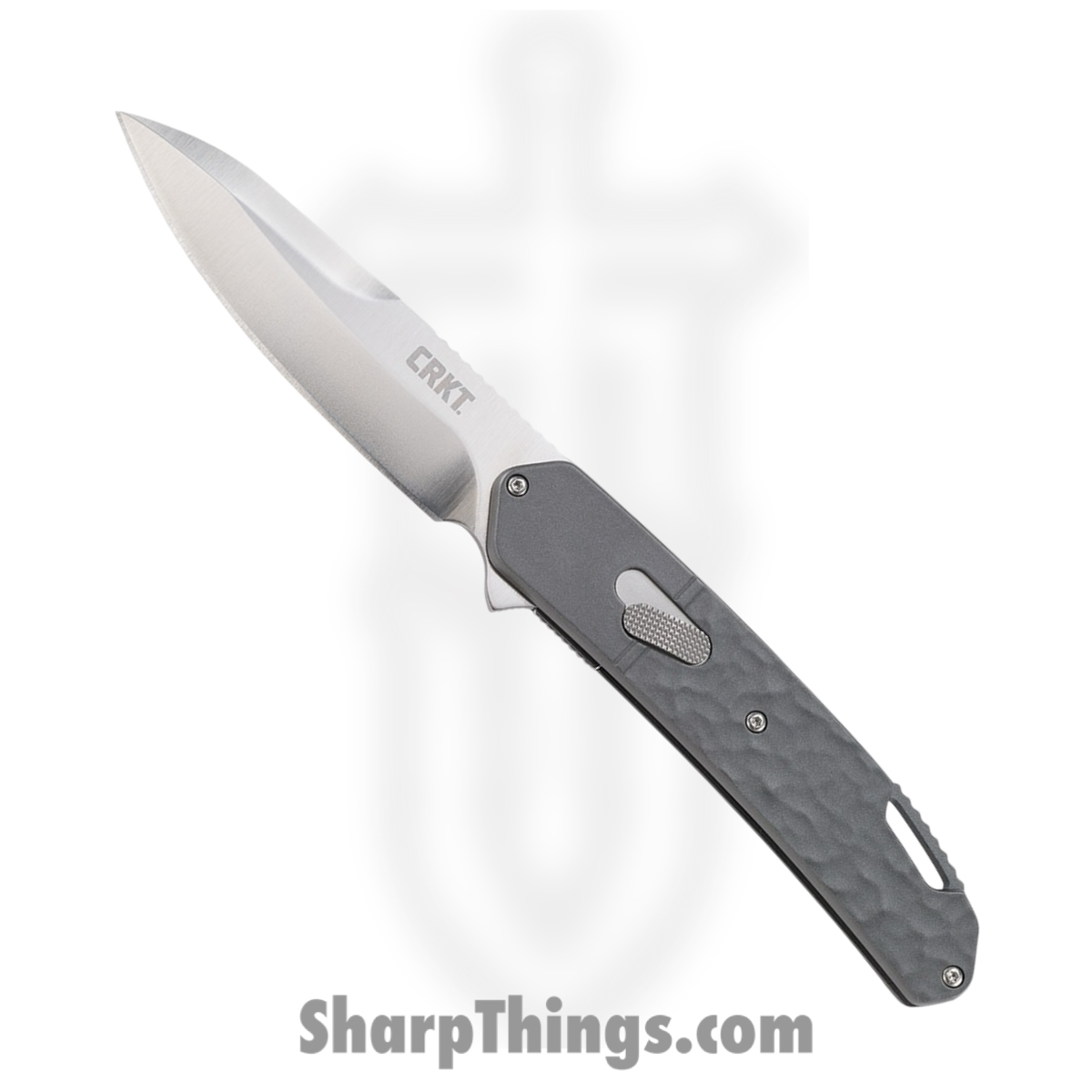 de22d8f5-04eb-418d-88fd-1df177549871_CRK540GXP_1.jpg CRKT - K540GXP - Bona Fide - Folding Knife - D2 Satin Drop Point - Aluminum - Gray - Image 1