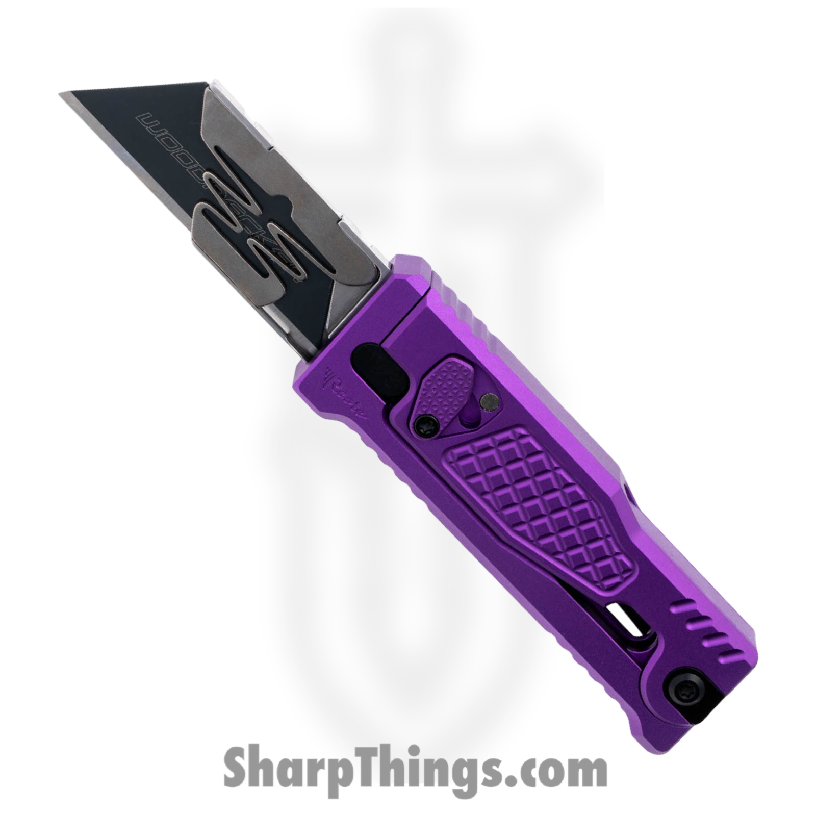dfefe22b-314c-41e6-b5bb-d6f7d870a7e8_EXO43SSPUR_1.png Reate Knives - EXO43SSPUR - EXO-U-V2 - Gravity Knife - Stainless Satin Utility - Aluminum Diamond - Purple - Image 1