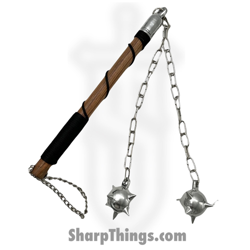 e2bb5f2c-8452-4be2-9bec-f8318892a513_MB-03_1.jpg Sir Harry - MB-03 - 2 Ball Medieval Mace - Wrapped - Silver - Image 1