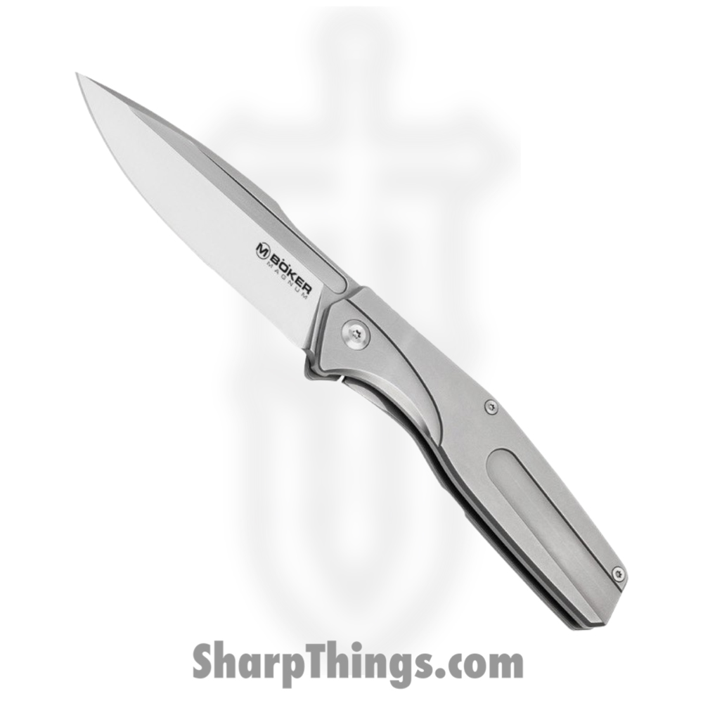 ea8f95c7-af4f-499e-bb0f-6ba00dfed12c_BOM01SC083_1.jpg Boker Magnum - BOM01SC083 - The Milled One - Folding Knife - 7Cr17MoV Satin Drop Point - Sculpted Stainless Steel - Gray - Image 1