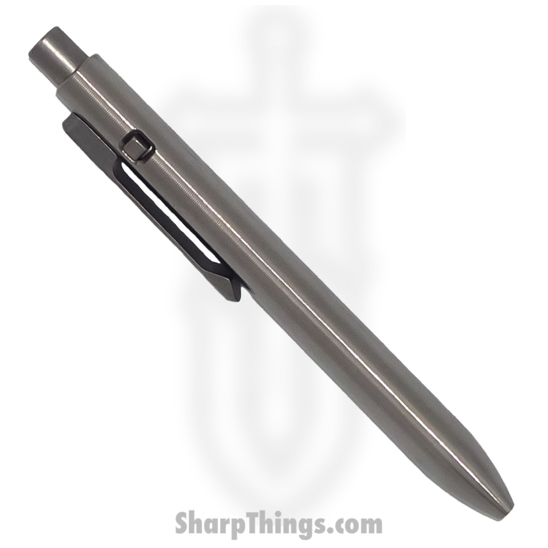 eecf4a02-6a27-4770-bf7a-70b625383361_10-SC3-TTM-OLD_1.jpg Tactile Turn - 10-SS3-SEA-ICE - Slim Side Click Pen - Mini - Titanium - Seasonal Release Icefall - Image 1