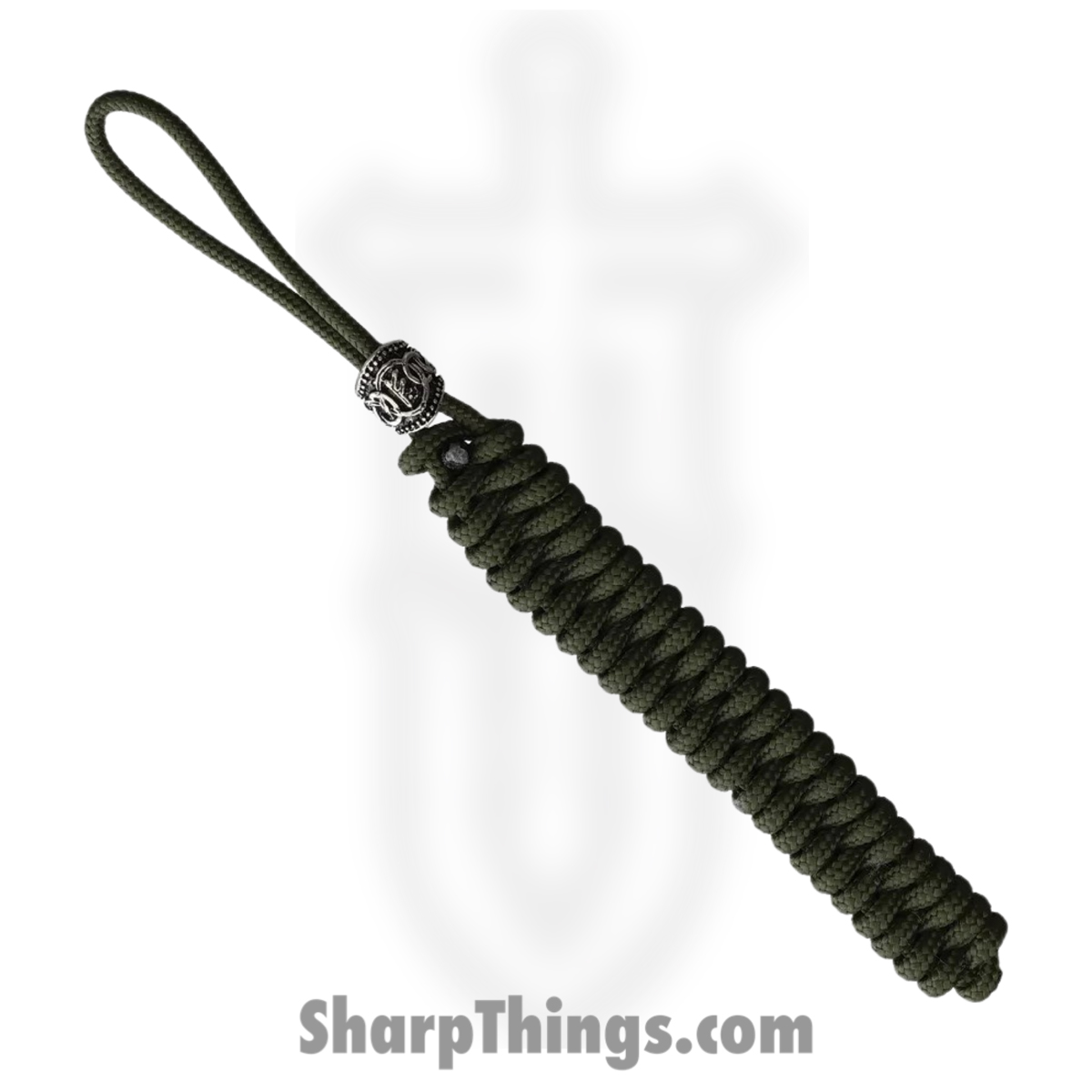 f3ea826e-31a0-4ec1-9efe-3d897ca97407_CT1041_1.jpg Coeburn Tool - CT1041 - Lanyard With Viking Bead - OD Green - Image 1