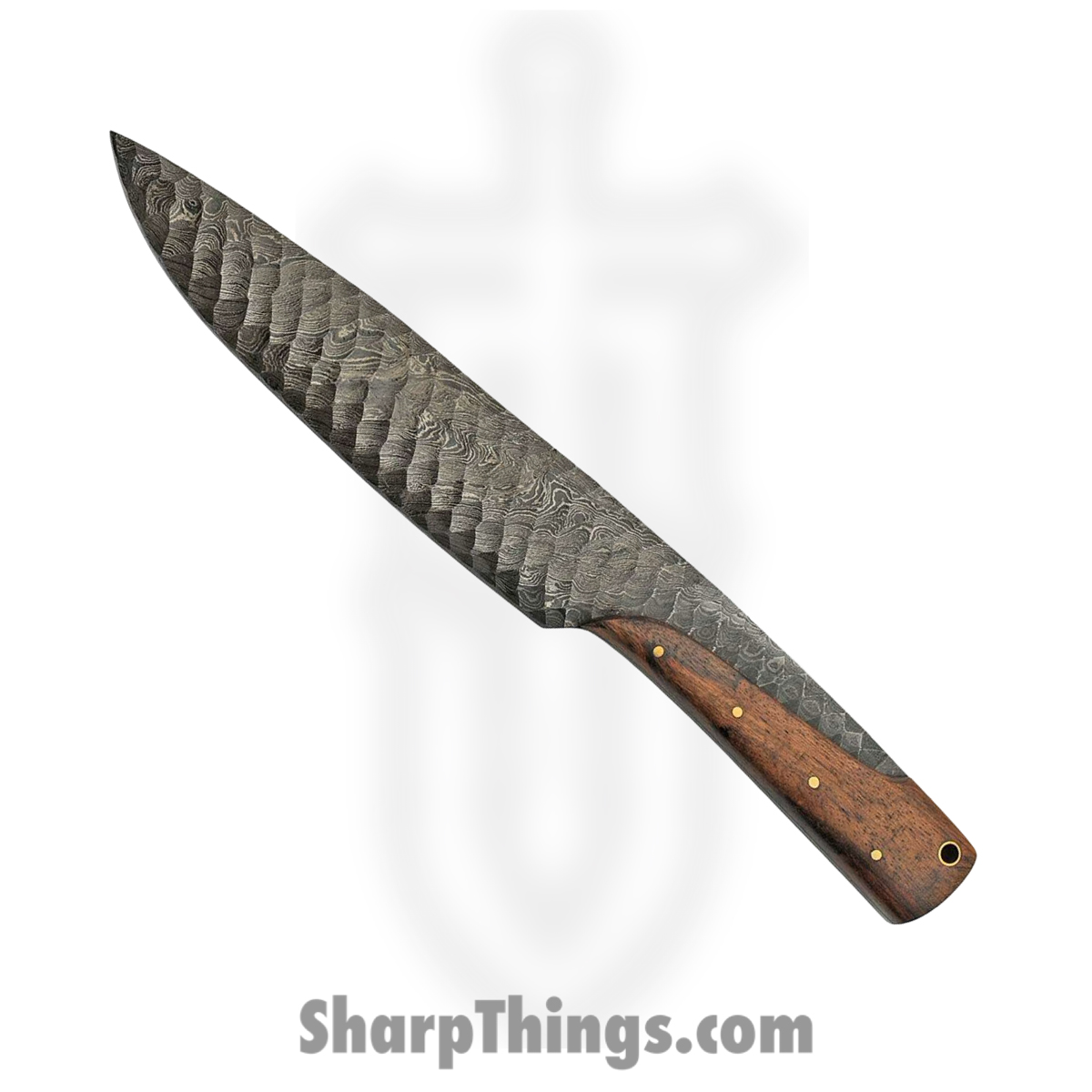 f589c24e-baeb-4c39-ae40-93e8fbc77ae0_DM1202_1.jpg Damascus - DM1202 - Flint Fantasy - Fixed Blade Knife - Damascus Clip Point - Wood - Brown - Image 1