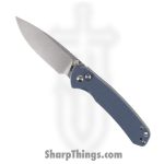 CJRB - J1925GY - Pyrite Button Lock G10 - Folding Knife - AR-RPM9 Stonewash Drop Point - G10 - Blue