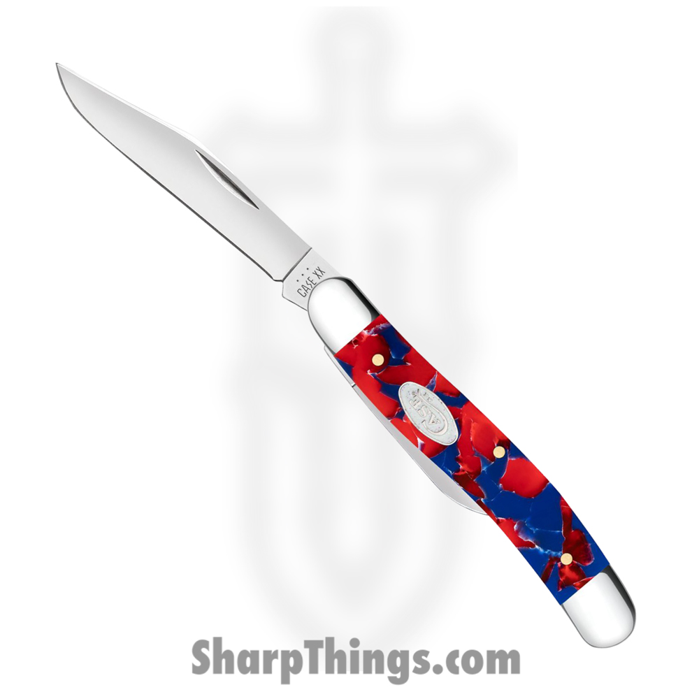 f83004f4-b3e5-45dd-b131-9a98ff41822f_CA51006_1.jpg Case Cutlery - CA51006 - Medium Jack Freedom - Folding Knife - Stainless Polished Clip/Pen - Smooth Kirinite - Red Blue - Image 1