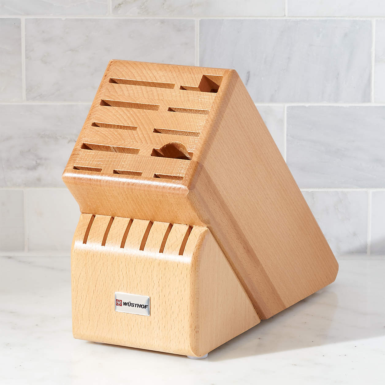 f8b23f06-76d6-44bb-8240-1bdb83f0c647_2099601701_1.jpeg Wusthof - 2099601701 - 17 Slot Knife Block Beechwood - 17 Slot Knife - Image 1
