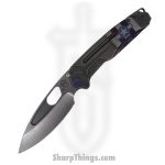 Medford Knife - MK0314TQ-01TM-T2C2-BN - Infraction Tumbled Folding Knife - S45VN - Stars & Bars Blue
