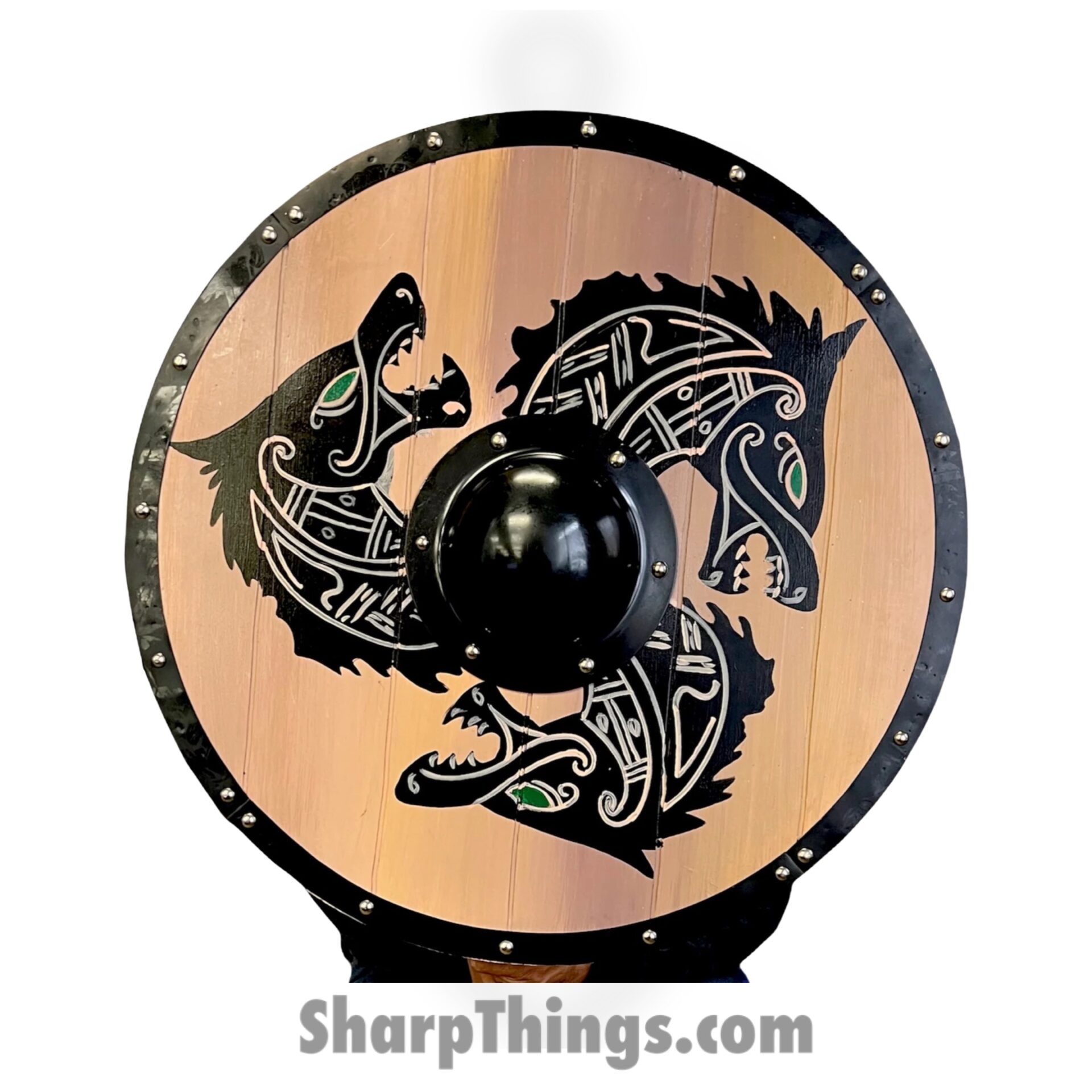 fd25e2ed-aeea-452b-842a-7d2401e9b32a_ISH-601_1.jpeg ISH-601 - Wooden Fox Shield - Wood - Wood Black - Image 1