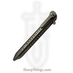 Chaves Knives - PEN-BA-DSWTI - Bolt Action Pen - Stonewash - Titanium - Dots