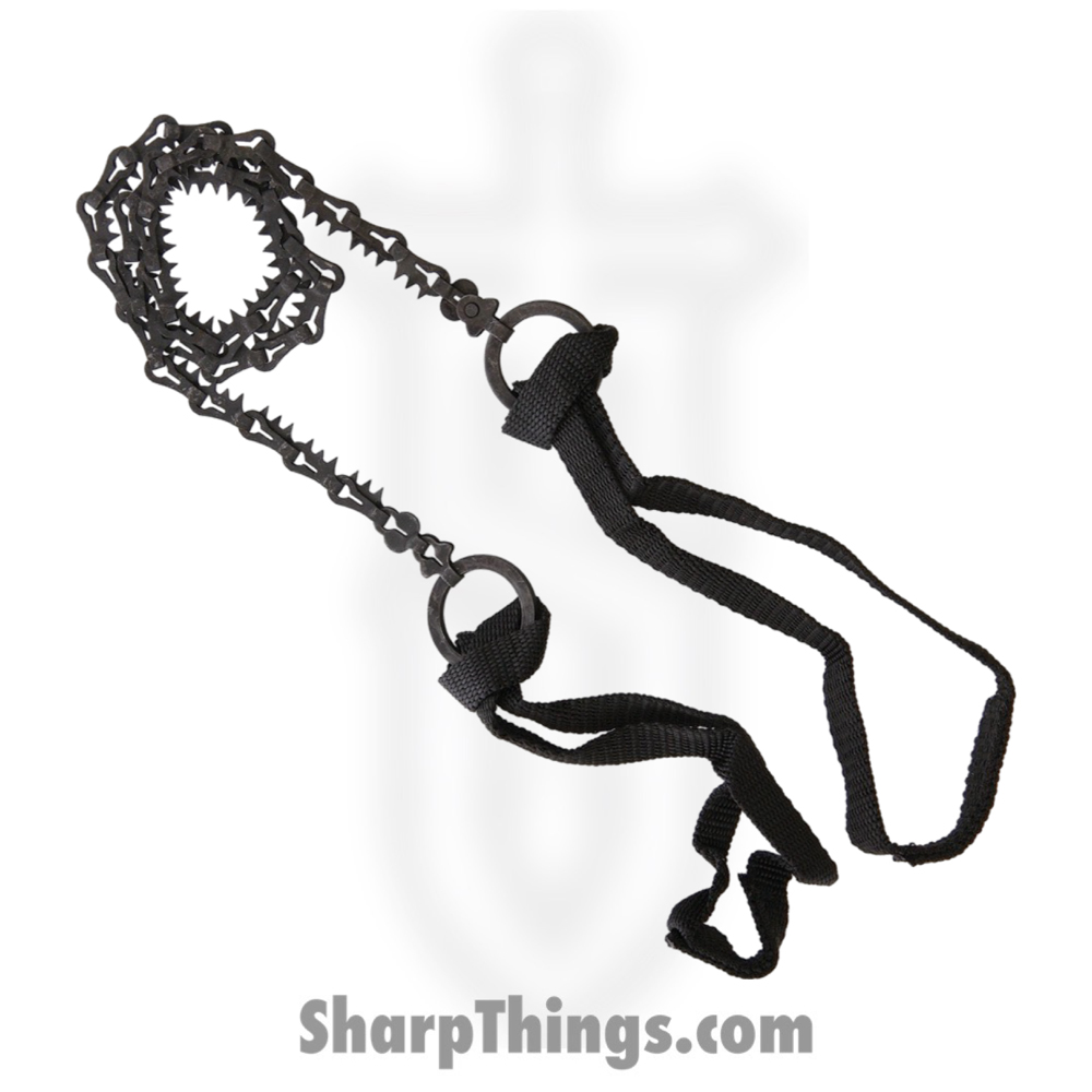 ffb34a84-f309-45f1-8de3-02619a7e5fd1_BUS023_1.jpg Bushcraft - BUS023 - Commando Chain Saw with Pouch - Coated - Black - Image 1