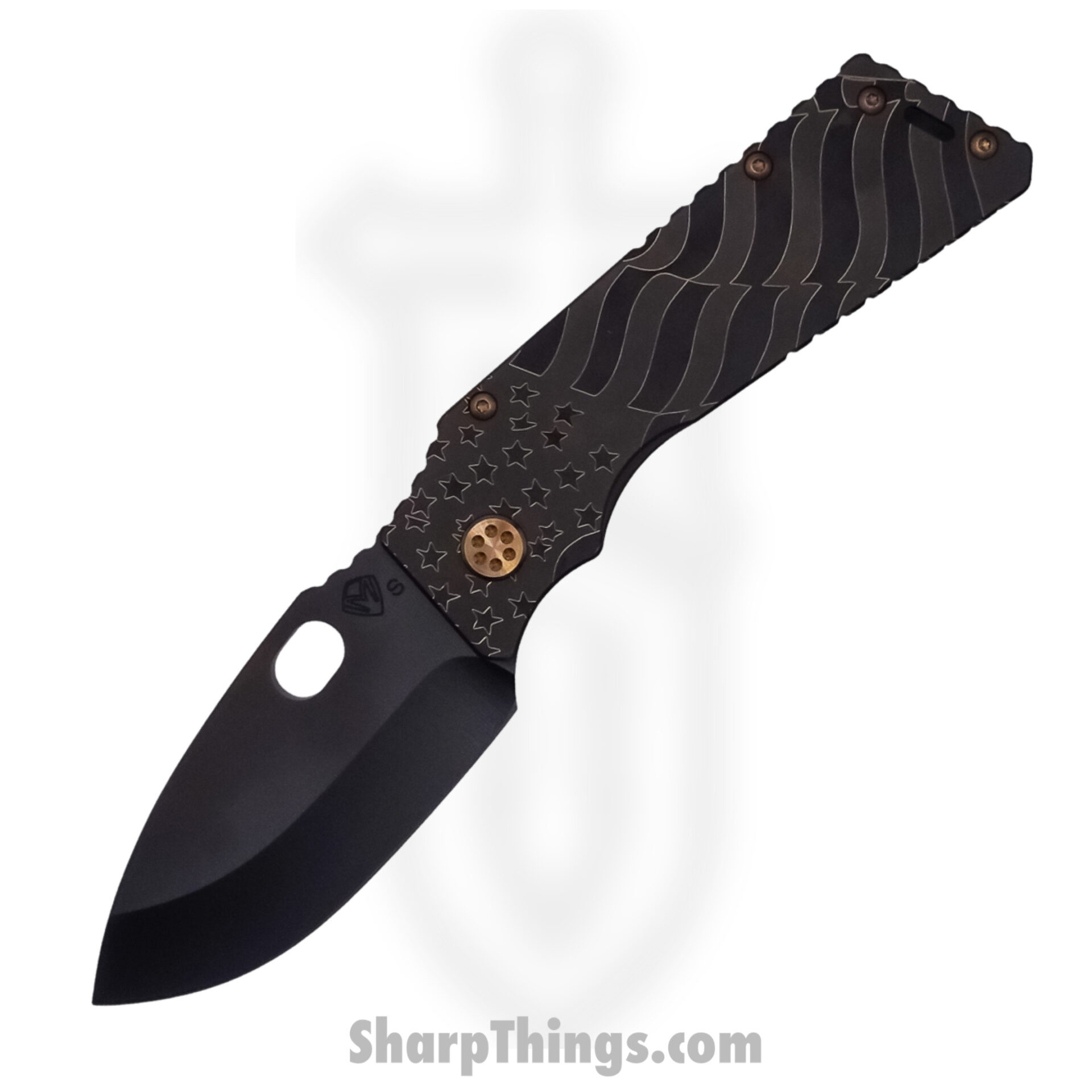 image2-1-2.jpg Medford Knife - MK014SPQ-30PV-T1C1-Q4 - TFF-1 Tactical Fighting Folder Knife - S35VN PVD - Bronze "American Flag" - Image 1